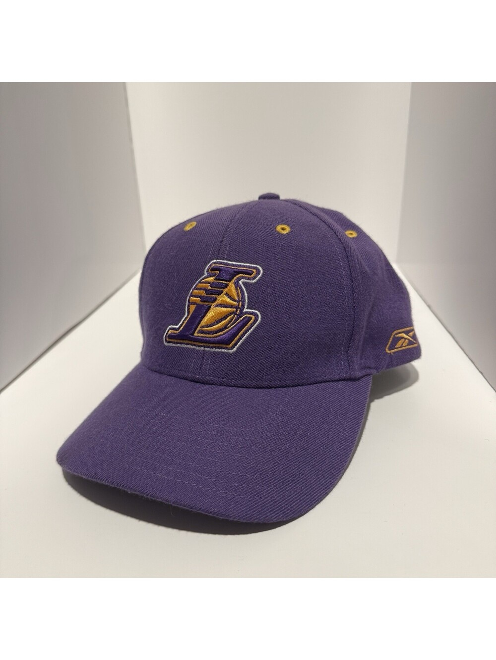 Vintage Los Angeles Lakers Reebok Hat Purple Gold L Logo Basketball Strapback